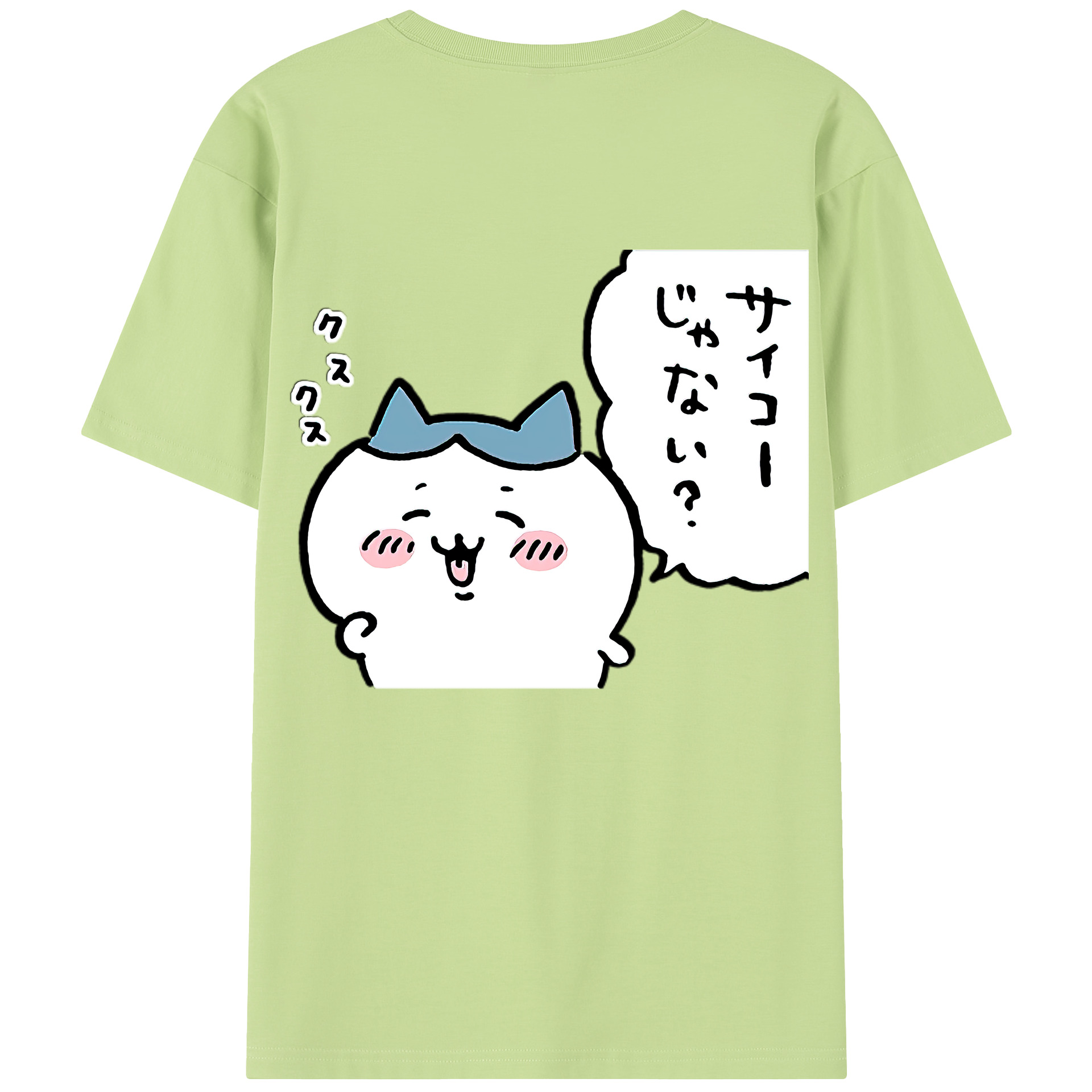 （画像用） ちいかわ ハチワレ Chii-kawa hachiware 綿100％半袖Tシャツ（背面プリント）